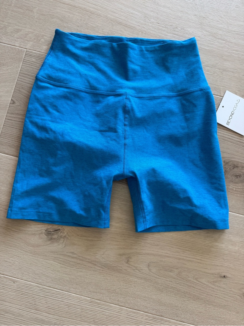 Beyond Yoga High-Rise Blue Bike Shorts 5in